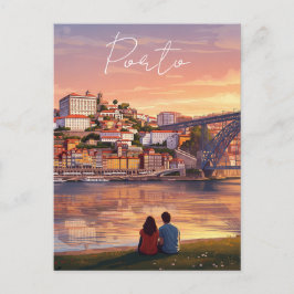 Cartão Postal Viagem Romântico Porto Portugal