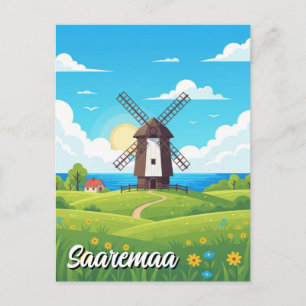 Cartão Postal Viagem Saaremaa Estônia