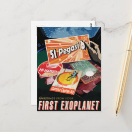 Cartão Postal Viagem Sci-Fi Ad, Planeta 51 Pegasi b