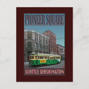 Cartão Postal VIAGEM-Seattle-Pioneer Square-
