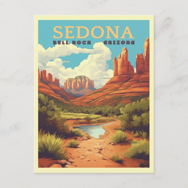 Cartão Postal Viagem Sedona Arizona Antiga  (Frente)