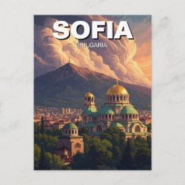 Cartão Postal Viagem Sofia Bulgária
