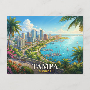 Cartão Postal viagem tampa florida