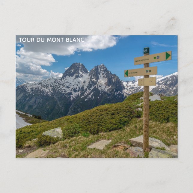 Cartão Postal Viagem Tour Du Mont Blanc (Frente)