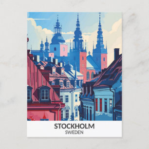 Cartão Postal Viagem Trabalho de arte Suecia de Estocolmo