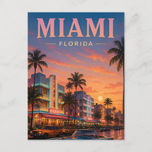 Cartão Postal Viagem Tropical de Luxo em Miami