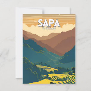 Cartão Postal Viagem Turnê do Vietnã da Sapa