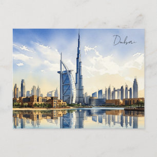 Cartão Postal Viagem UAE de Dubai Cityscape