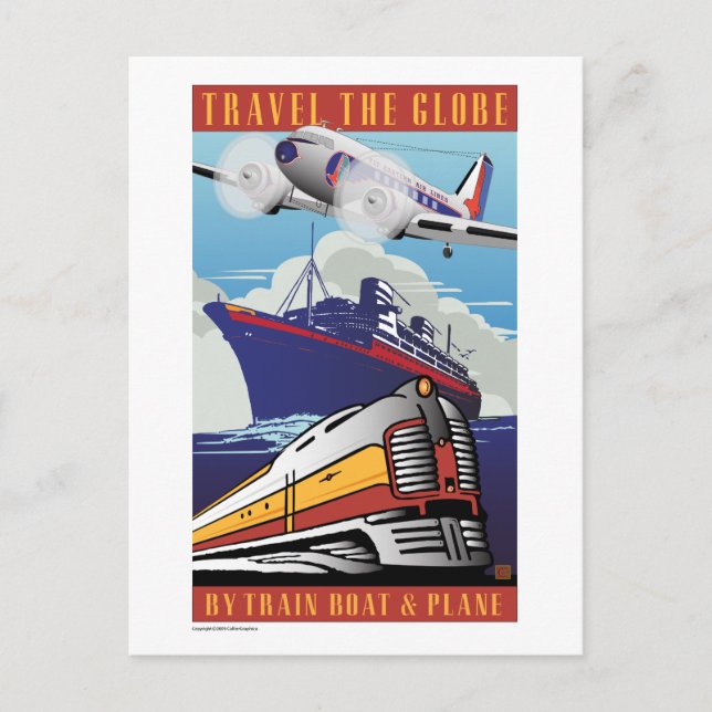 Cartão Postal VIAGEM-Viagem do globo (Frente)