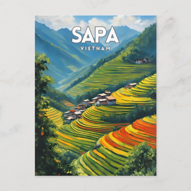 Cartão postal Viagem Vietnã Sapa (Frente)