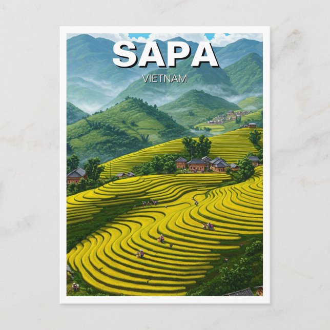 Cartão Postal Viagem Vietnã Sapa (Frente)