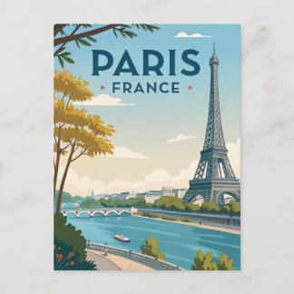 Cartão Postal Viagem Vintage Paris