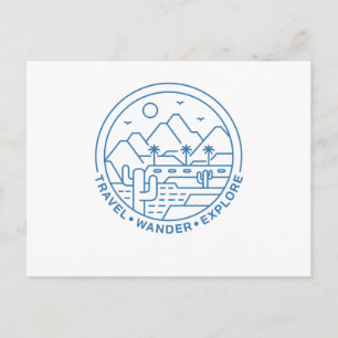 Cartão Postal Viagem Wander Explore