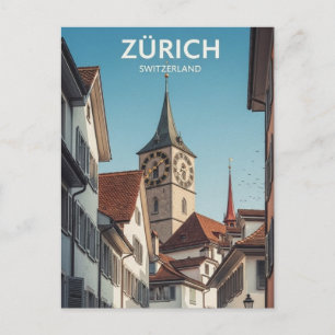 Cartão Postal Viagem Zurique Suíça