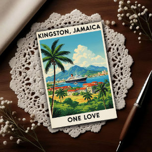 Cartão Postal Viagens à Jamaica Vintage dos anos 60