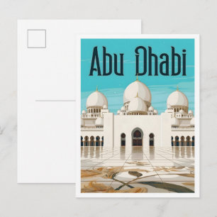 Cartão Postal Viagens Antigas Abu Dhabi Emirados Árabes Unidos