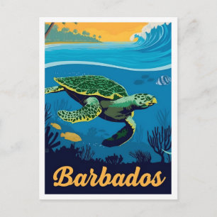 Cartão Postal Viagens Antigas em Barbados