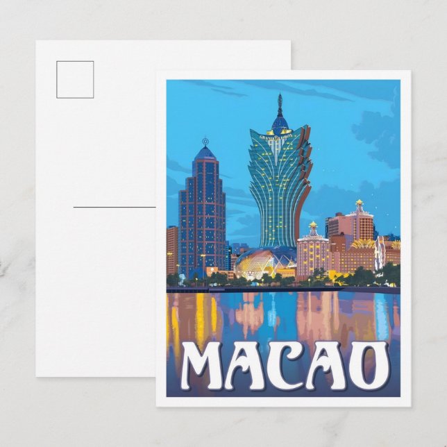 Cartão Postal Viagens Antigas em Macau  (Frente/Verso)