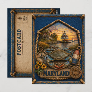 Cartão Postal Viagens Antigas em Maryland