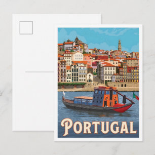 Cartão Postal Viagens Antigas em Portugal