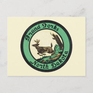 Cartão Postal Viagens Antigas, Grand Forks, Dakota do Norte