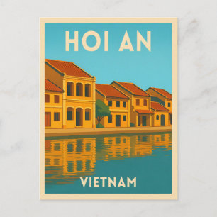 Cartão Postal Viagens Antigas Hoi An Vietnam Retrô Cénico