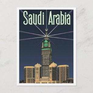 Cartão Postal Viagens Antigas na Arábia Saudita