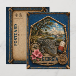 Cartão Postal Viagens Antigas na Geórgia