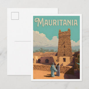 Cartão Postal Viagens Antigas na Mauritânia 