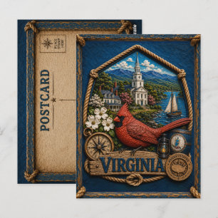 Cartão Postal Viagens Antigas na Virgínia