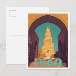 Cartão Postal Viagens Antigas no Iraque 
