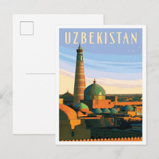 Cartão Postal Viagens Antigas no Uzbequistão 