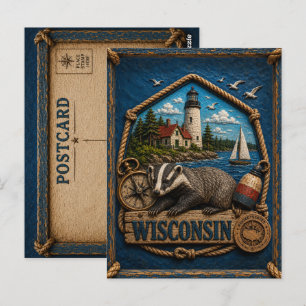 Cartão Postal Viagens Antigas no Wisconsin