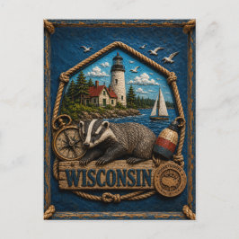 Cartão Postal Viagens Antigas no Wisconsin