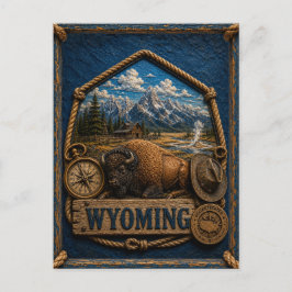 Cartão Postal Viagens Antigas no Wyoming