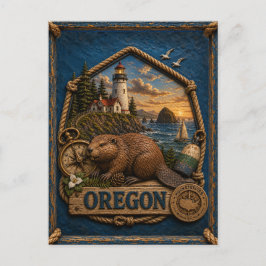 Cartão Postal Viagens Antigas Oregon