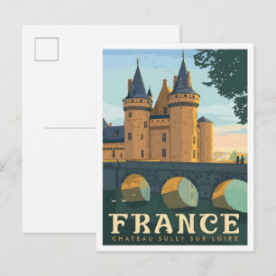 Cartão Postal Viagens Antigas pela França