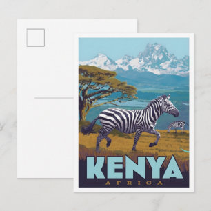 Cartão Postal Viagens Antigas Quênia África