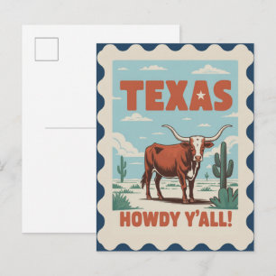 Cartão Postal Viagens Antigas Texas EUA