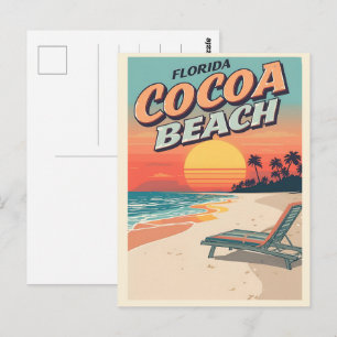Cartão Postal Viagens Clássicas Cocoa Beach Flórida presentes we