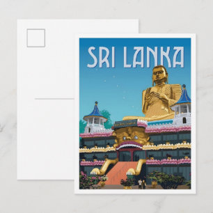 Cartão Postal Viagens de Arte Antiga do Sri Lanka