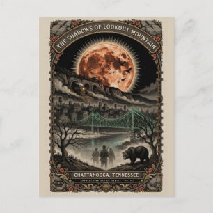 Cartão Postal Viagens de terror vintage em Chattanooga, TN