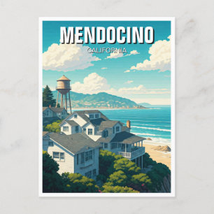 Cartão Postal Viagens para Mendocino Califórnia