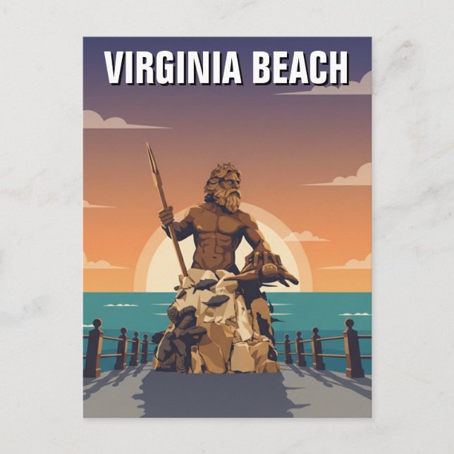 Cartão Postal Viagens para Virginia Beach (Frente)