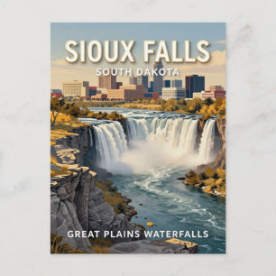 Cartão Postal Viagens Patrimônio Sioux Falls Dakota do Sul