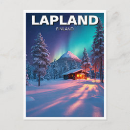 Cartão Postal Viagens pela Lapônia Finlândia