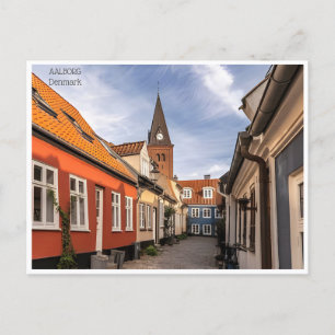 Cartão Postal viagens vintage Aalborg Dinamarca turismo urbano