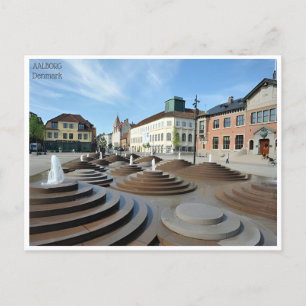 Cartão Postal viagens vintage Aalborg Dinamarca turismo urbano