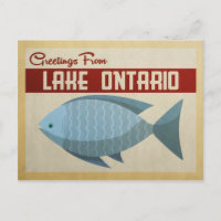 Viagens vintage Azul de Peixe Lago Ontario