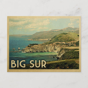 Cartão Postal Viagens vintage Big Sur California